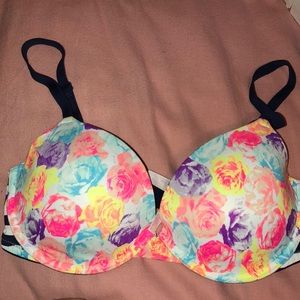 Wear everywhere Demi/Demi-buste floral bra pink